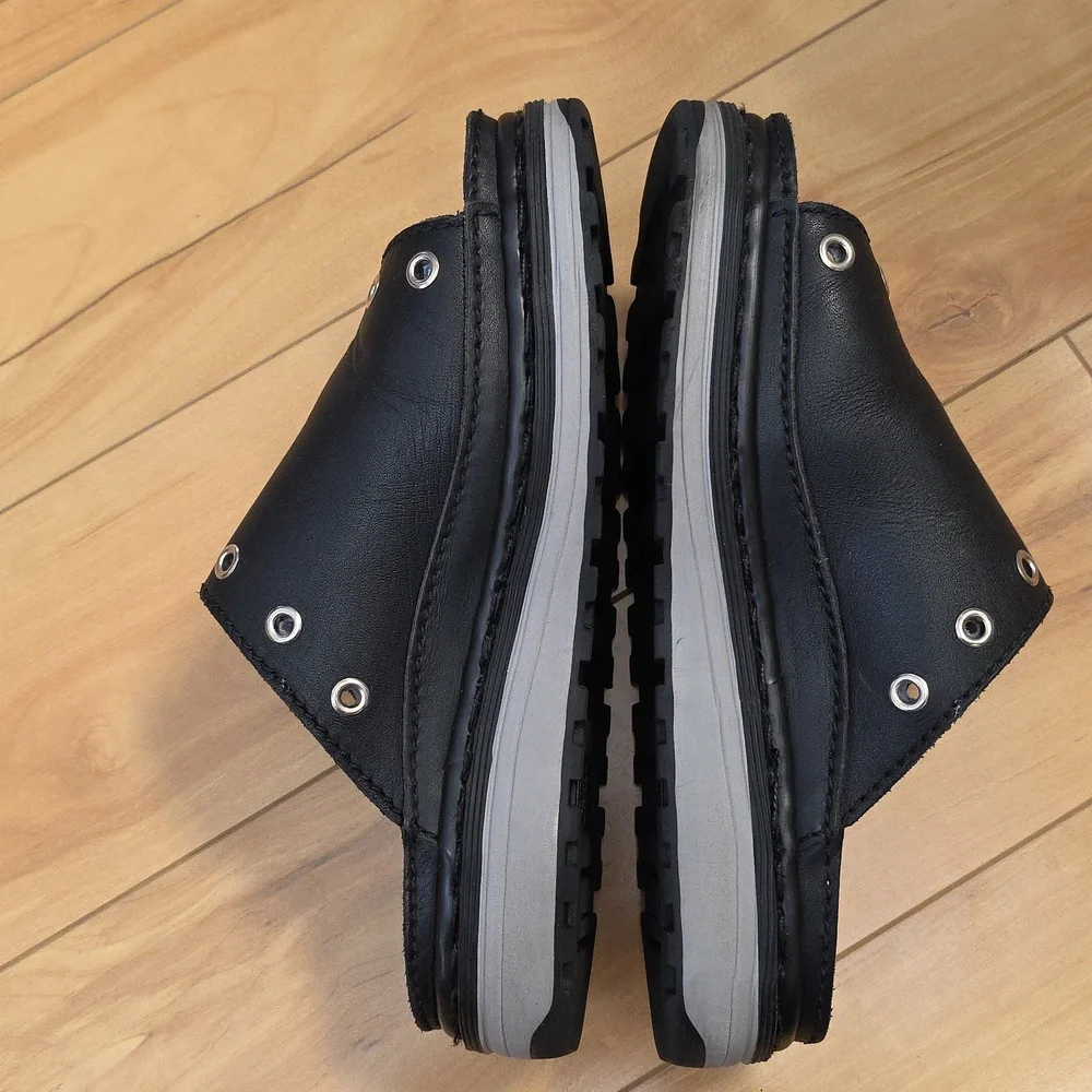 Dr. Martens Vintage Rare 9498 Black Slide Sandal w/ Grommets UK 6 Women 8-8.5🦋 - Picture 8 of 12